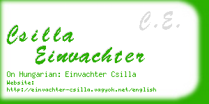 csilla einvachter business card